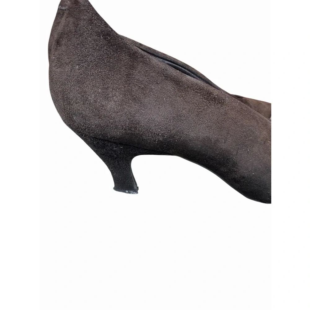 Vintage 90s Suede Kitten Heels JAZZ Made in Spain Brown Pointed Toe Pumps 10‎ M